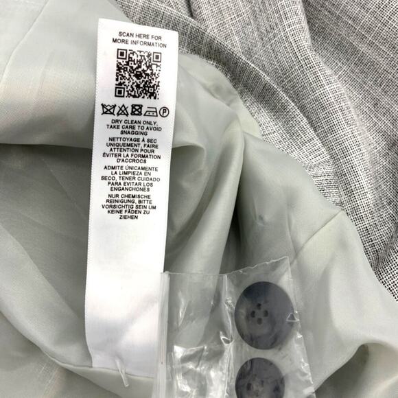 TopShop Extreme Oversized Grandad Blazer Light Gray Size 8 NWOT $121 MSRP - Picture 7 of 8